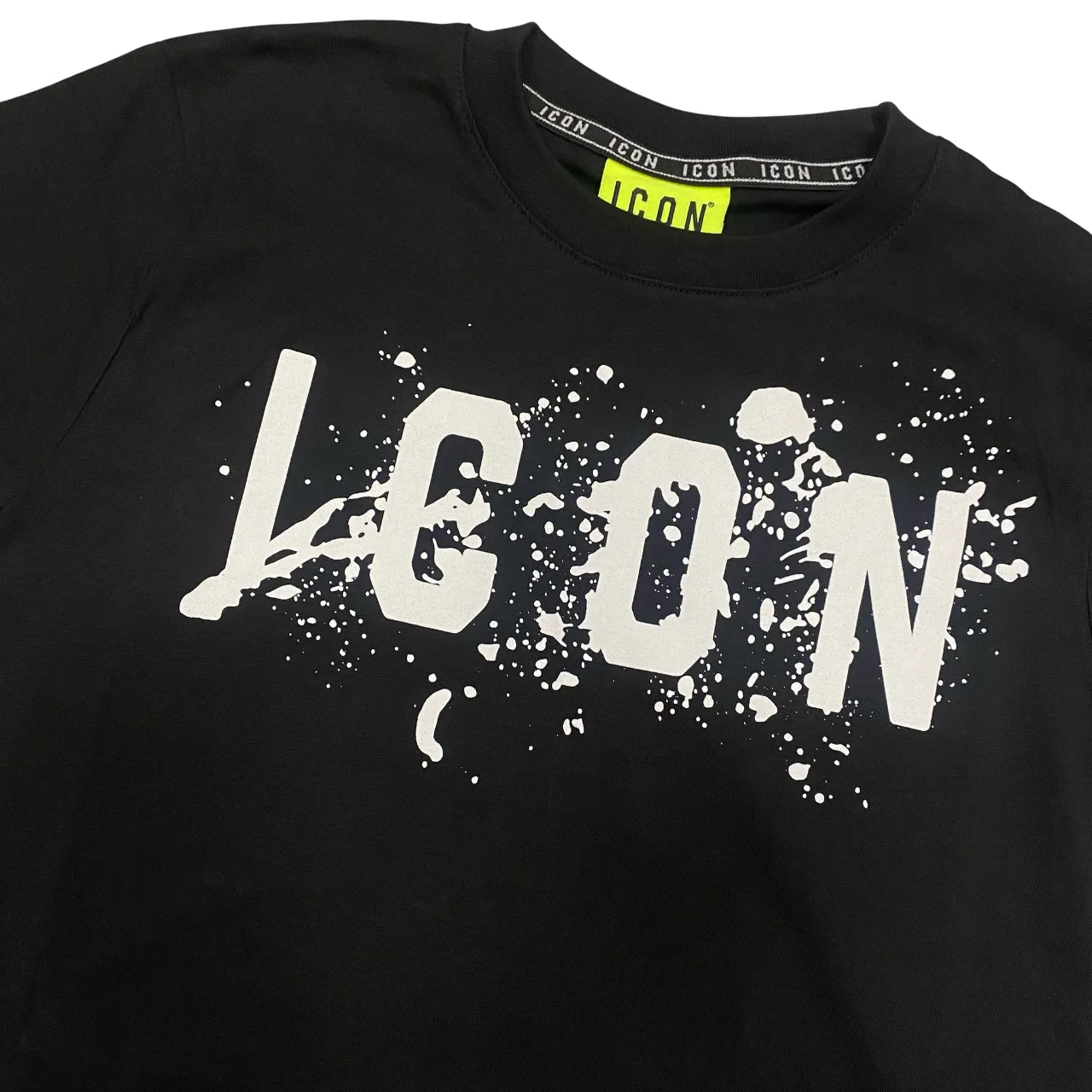 Icon maglietta con cappuccio junior con stampa schizzo IBKS00520 nero
