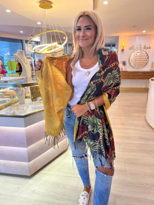 Jewel Tone Jungle Shawl