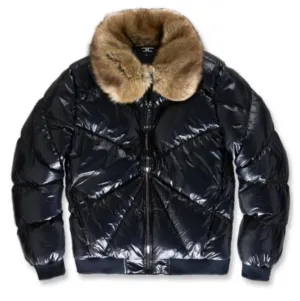 Jordan Craig-Men's Nylon Puffer Jacket-Navy-91399