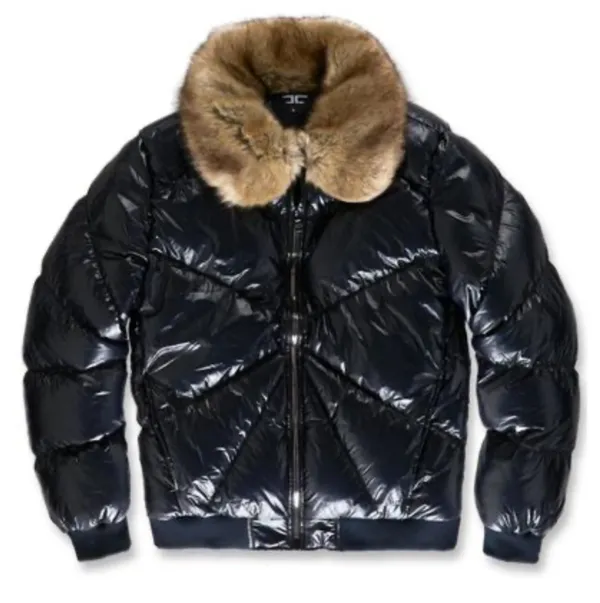 Jordan Craig-Men's Nylon Puffer Jacket-Navy-91399