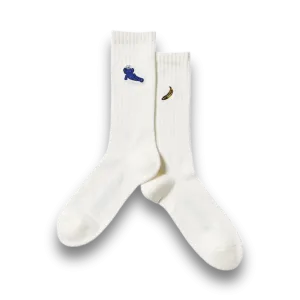 KAWS Crew Socks Blue KAWS - Bananna White