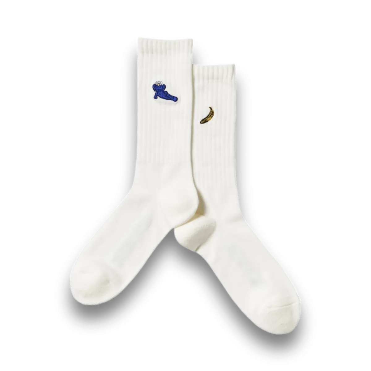 KAWS Crew Socks Blue KAWS - Bananna White
