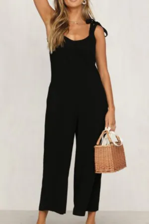 Ketty More Women Elegant Strap Shoulder Sleeveless Deep V-Neck Easily Wearable Comfortable Jumpsuit -WJ114602