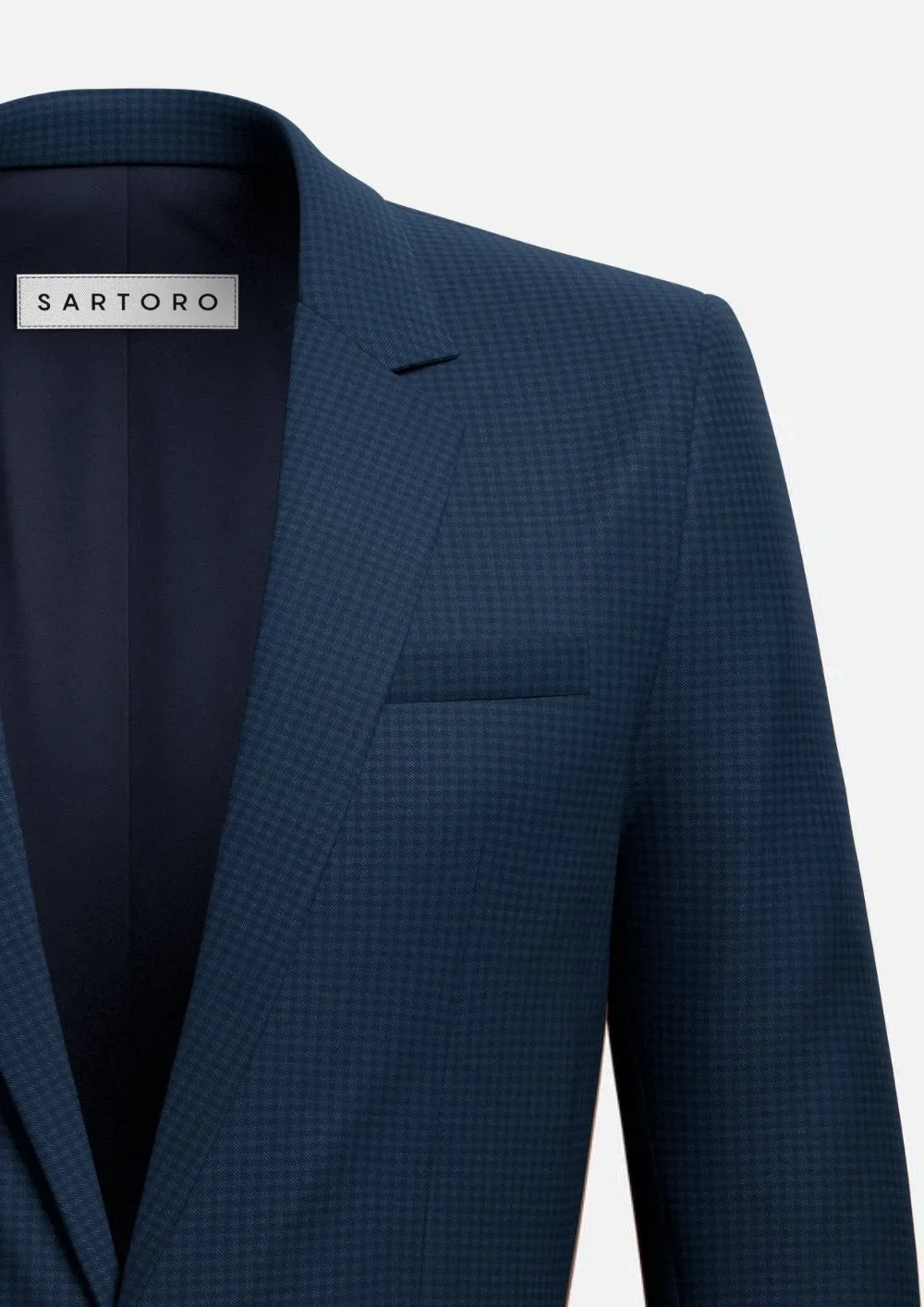Lafayette Blue Microcheck Suit