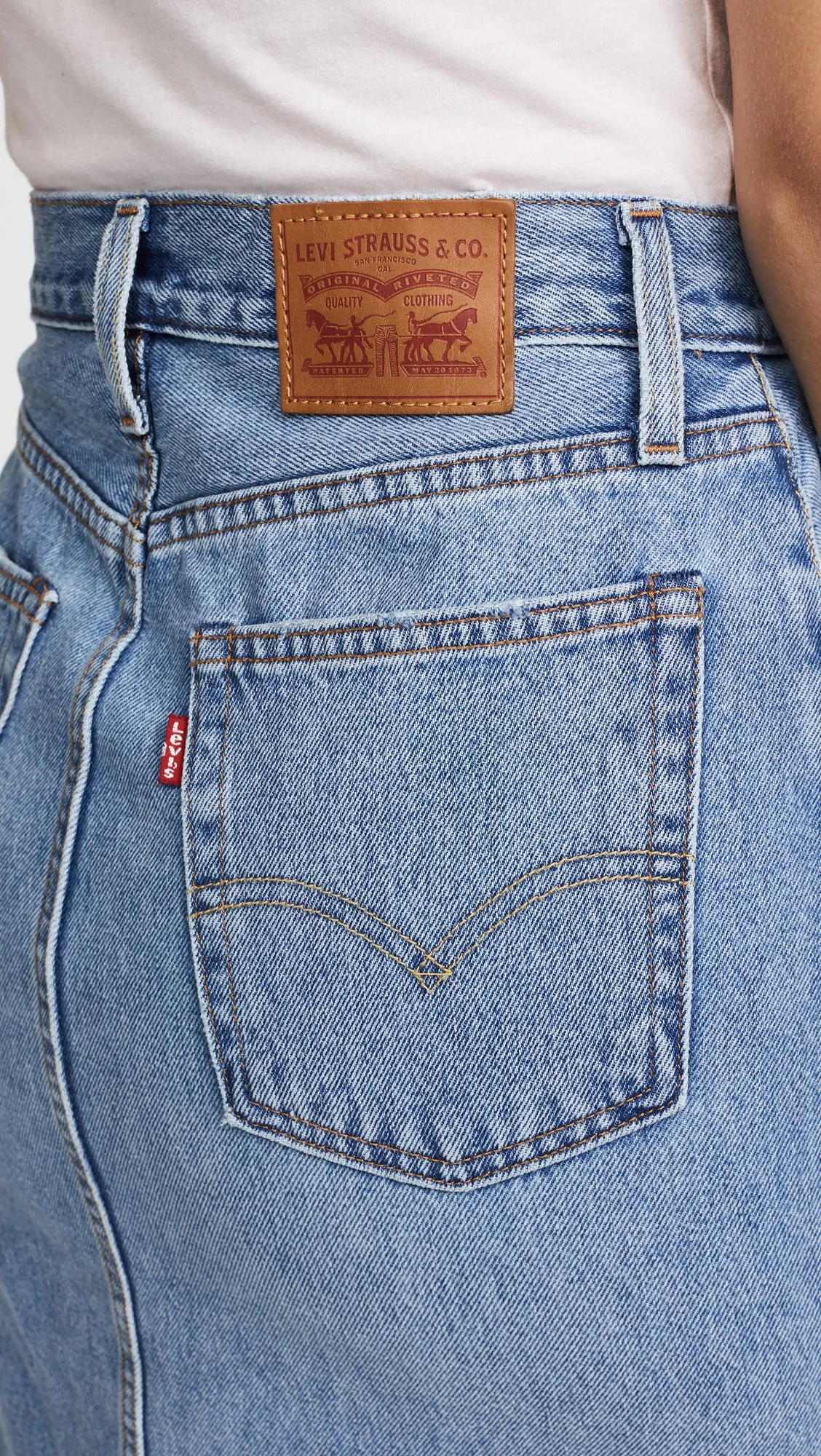 Levi's® Premium Side Slit Skirt - Blue Waves