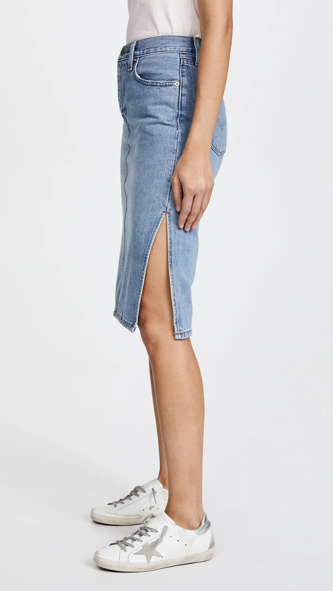 Levi's® Premium Side Slit Skirt - Blue Waves