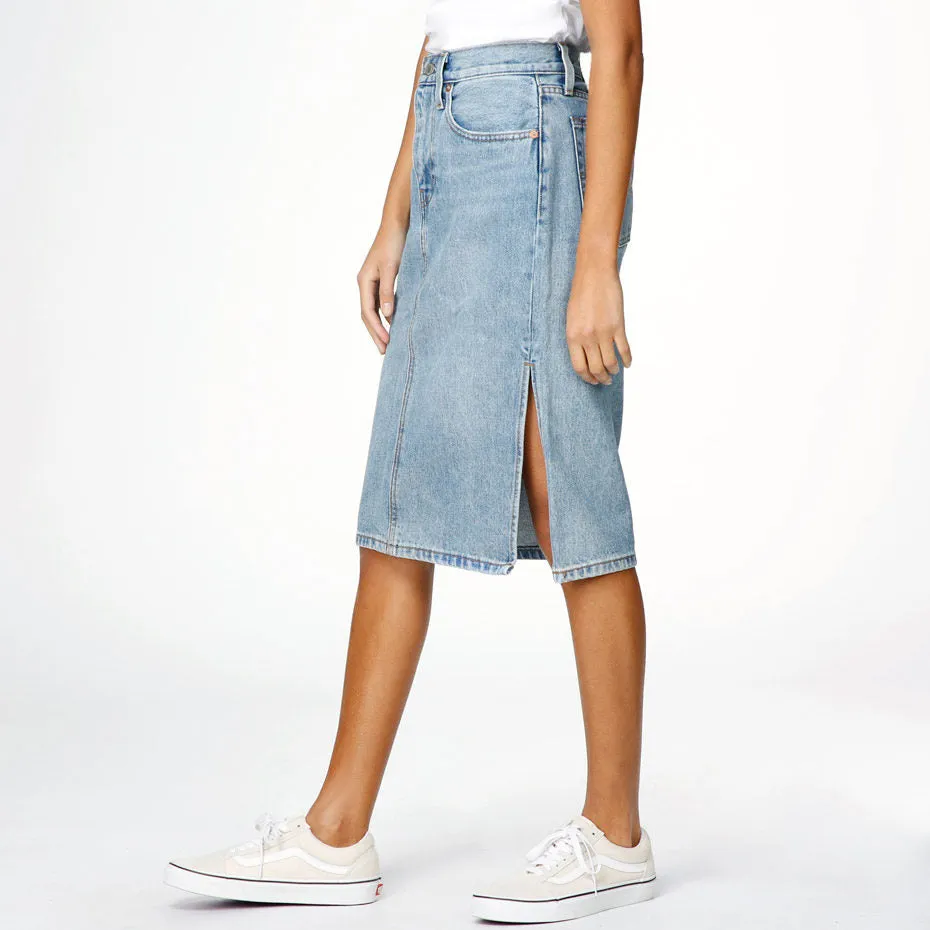 Levi's® Premium Side Slit Skirt - Blue Waves