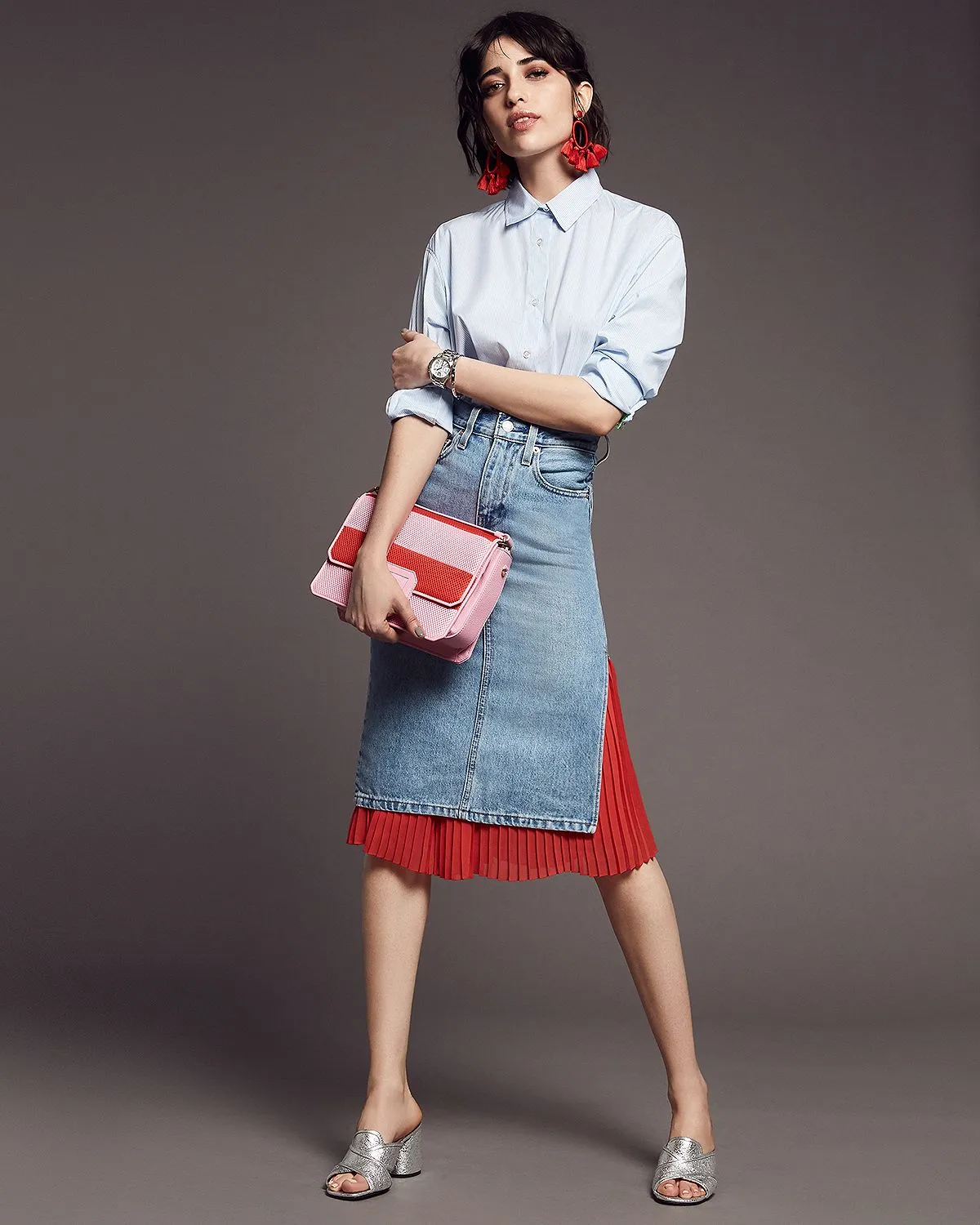 Levi's® Premium Side Slit Skirt - Blue Waves
