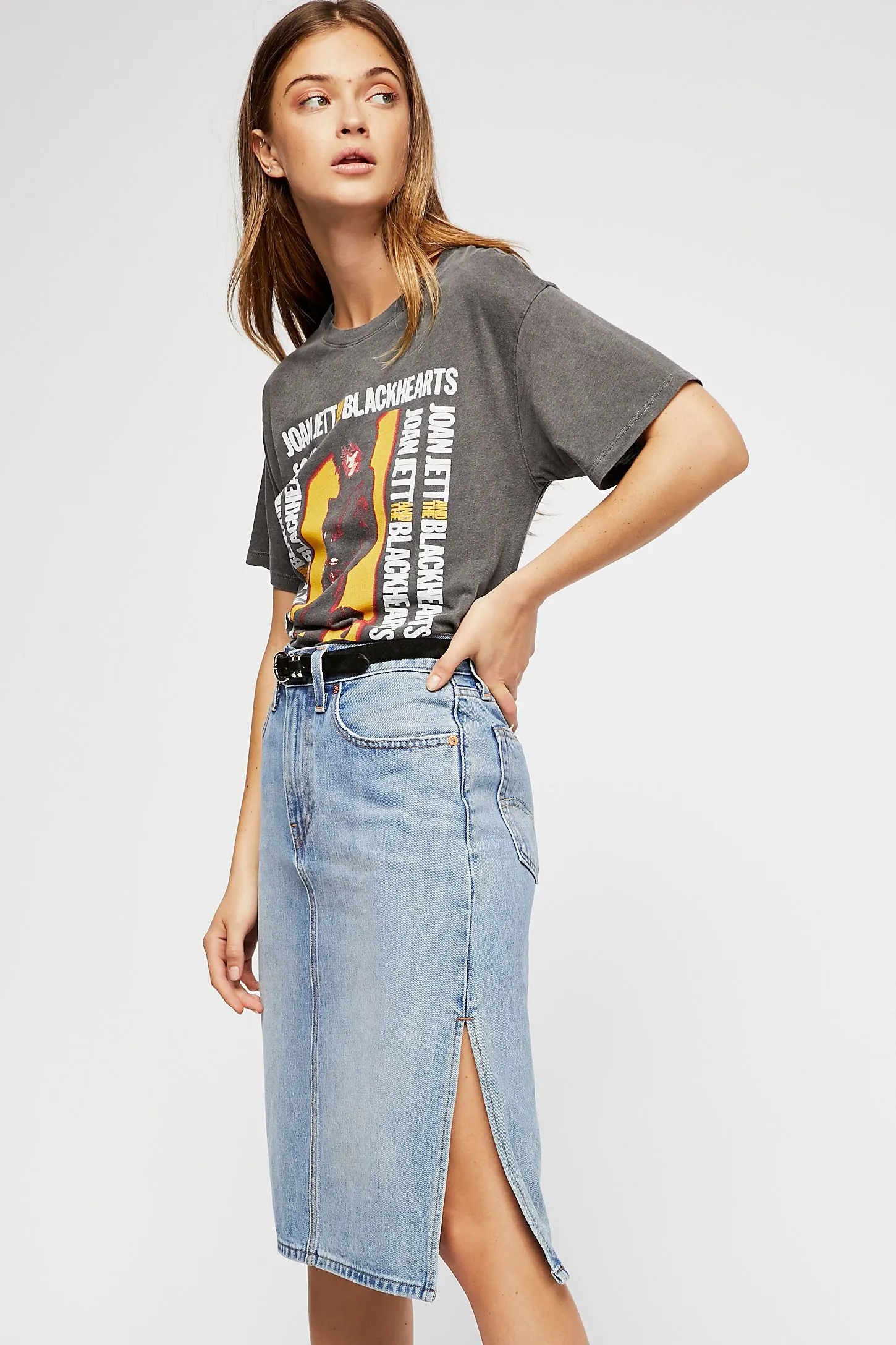 Levi's® Premium Side Slit Skirt - Blue Waves