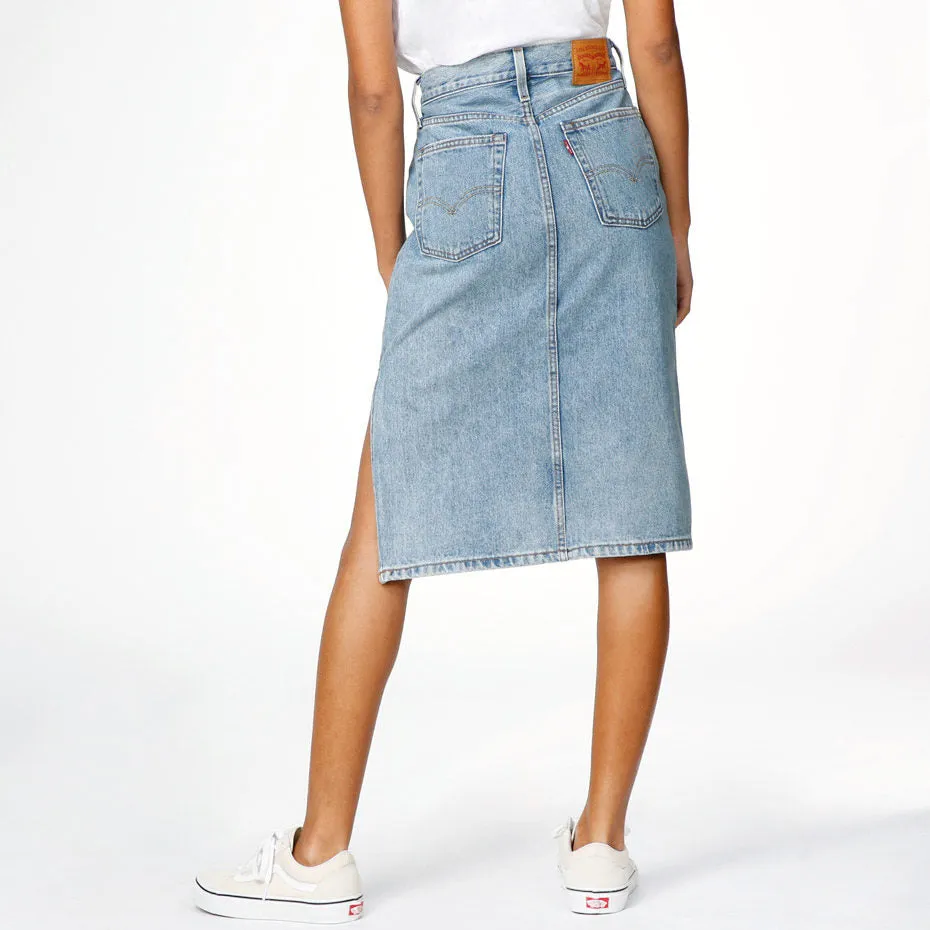 Levi's® Premium Side Slit Skirt - Blue Waves