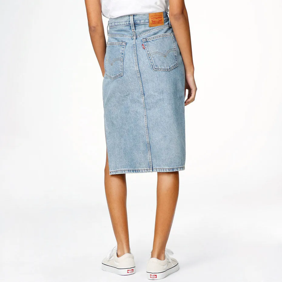 Levi's® Premium Side Slit Skirt - Blue Waves