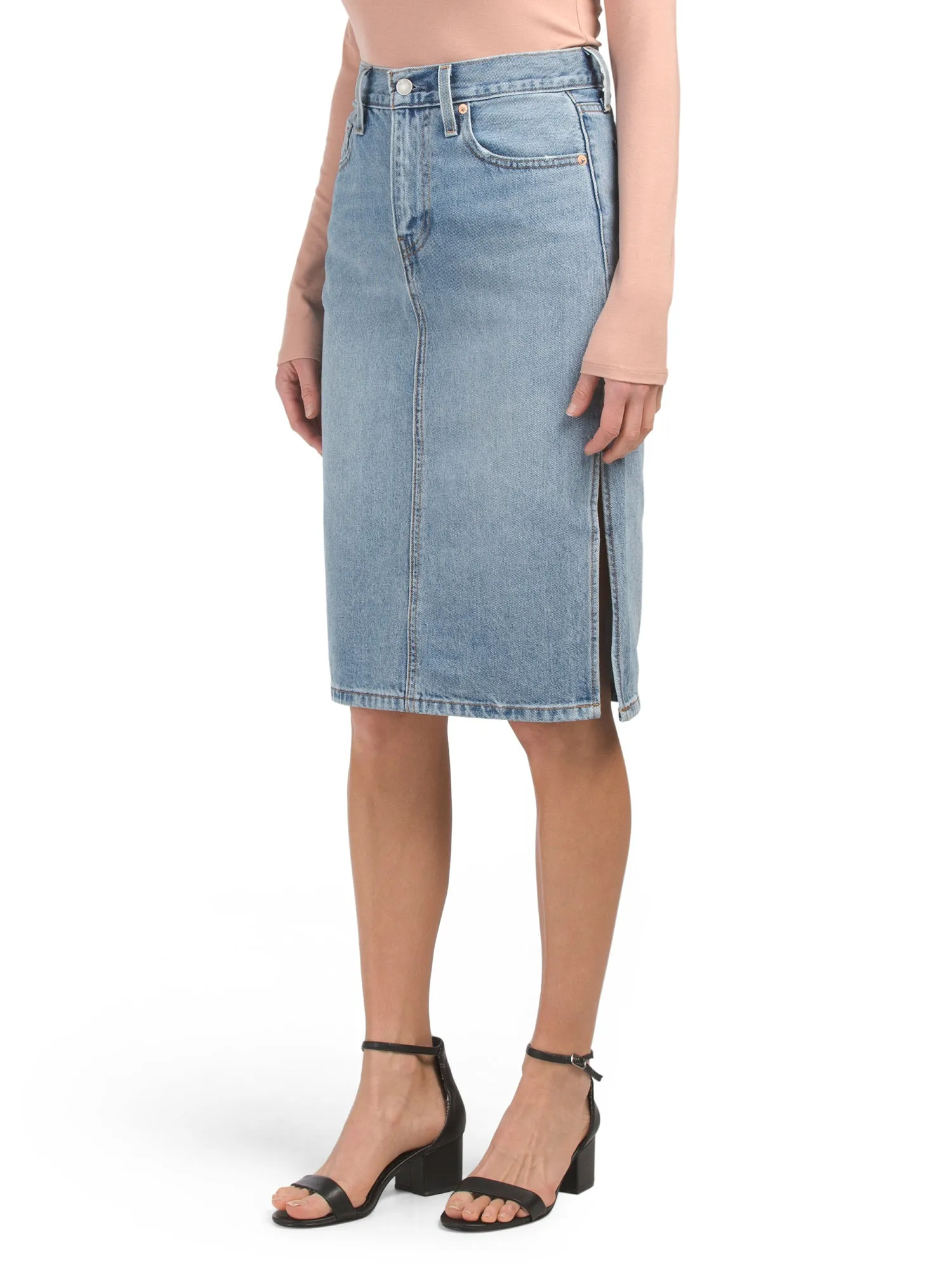 Levi's® Premium Side Slit Skirt - Blue Waves
