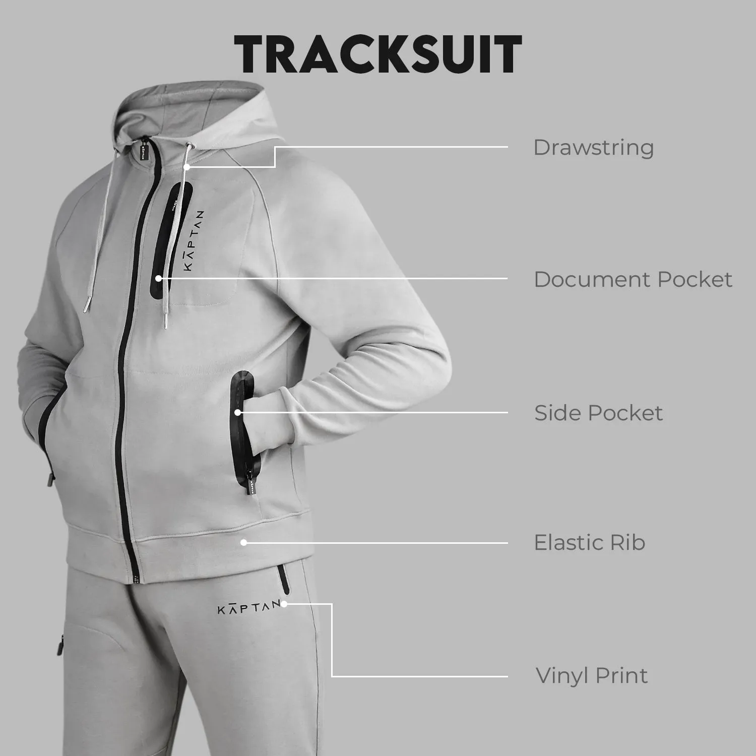 London Tracksuit - Grey | Kaptan