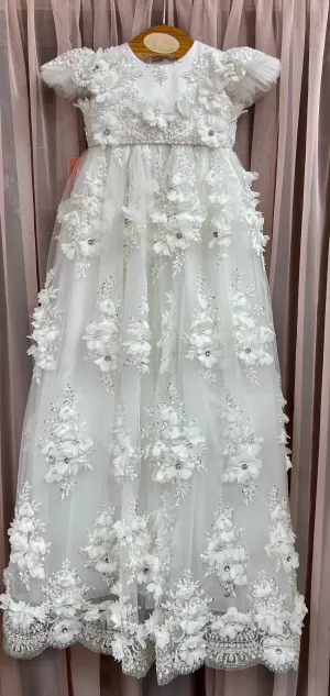 Loren special 3D lace christening Dress
