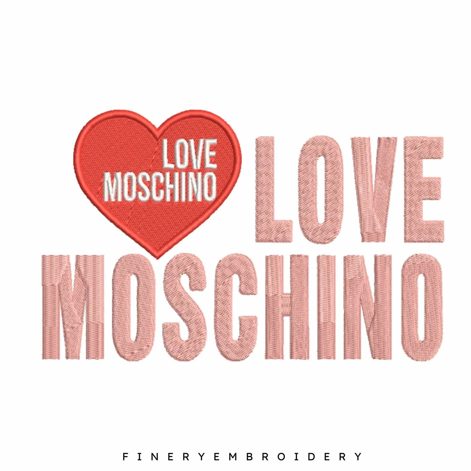 Love Moschino Iconic Brand Embroidery Motif- Embroidery Design