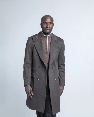Luxurious Dark Brown Overcoat