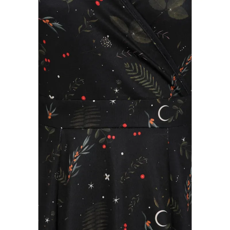 Lyra Dress - Winter Leaves