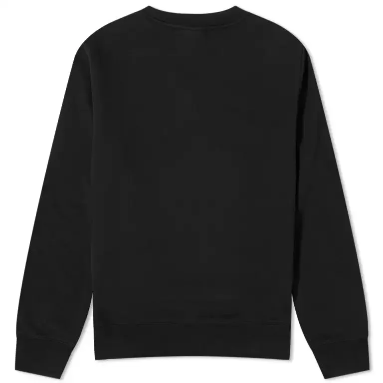 Maison Kitsune Fox Head Patch Crew Sweatshirt, black