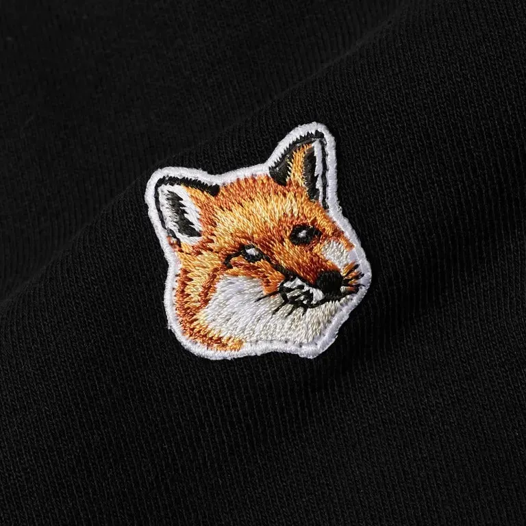 Maison Kitsune Fox Head Patch Crew Sweatshirt, black