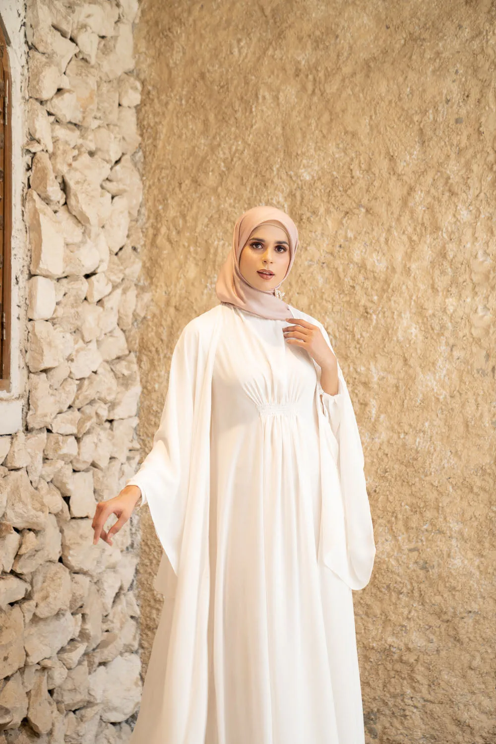 Marella Abaya Outer Tranquil White