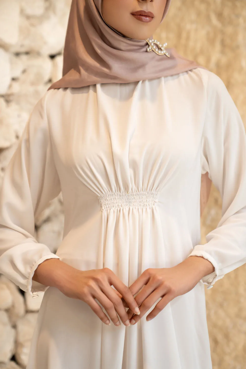Marella Abaya Outer Tranquil White