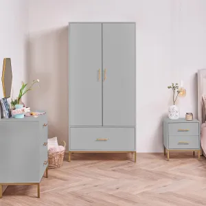 Marie Double Wardrobe - Grey