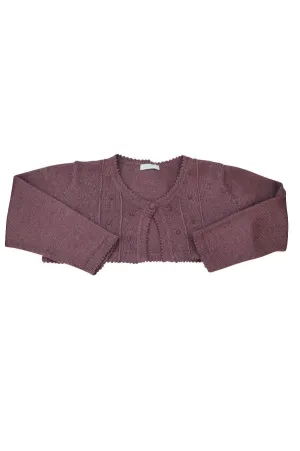 Mauve Baby Alpaca Bolero Sweater