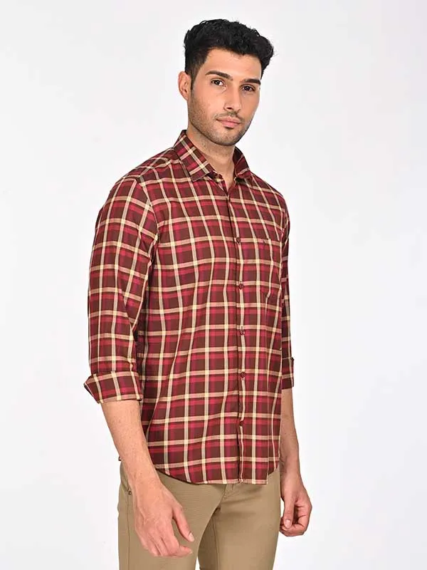Men Checked Full Sleeve Cotton Shirt