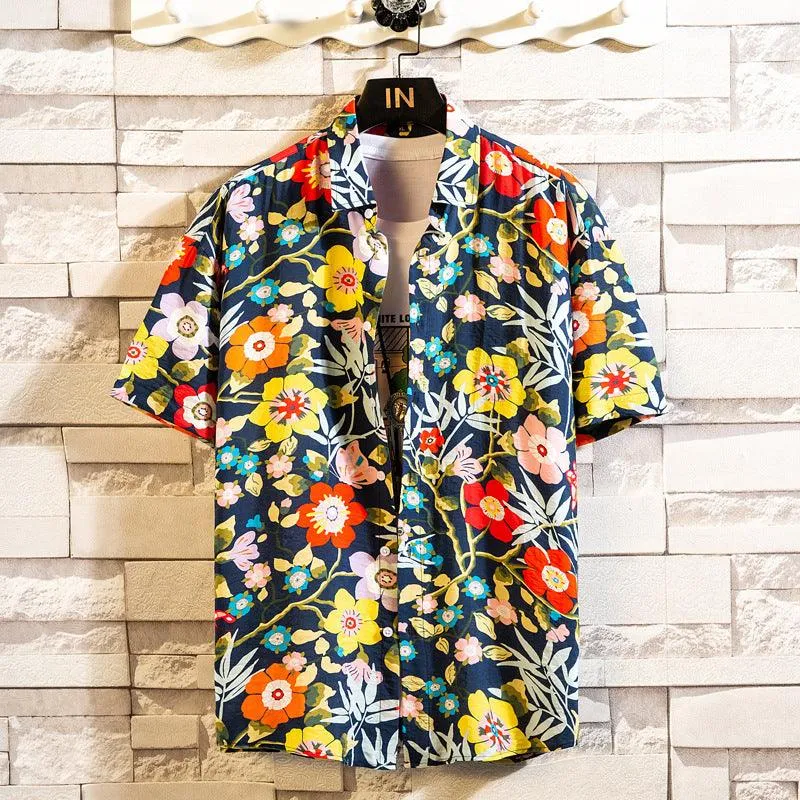 Men Fashion Casual Floral Shirt - Vibrant Style for Every Occasion