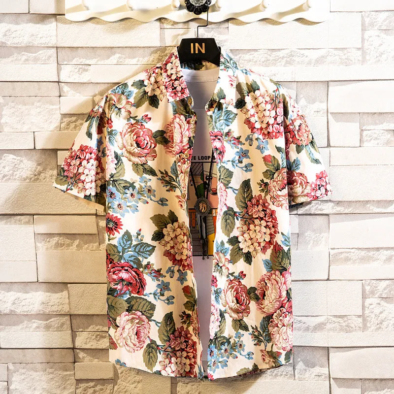 Men Fashion Casual Floral Shirt - Vibrant Style for Every Occasion