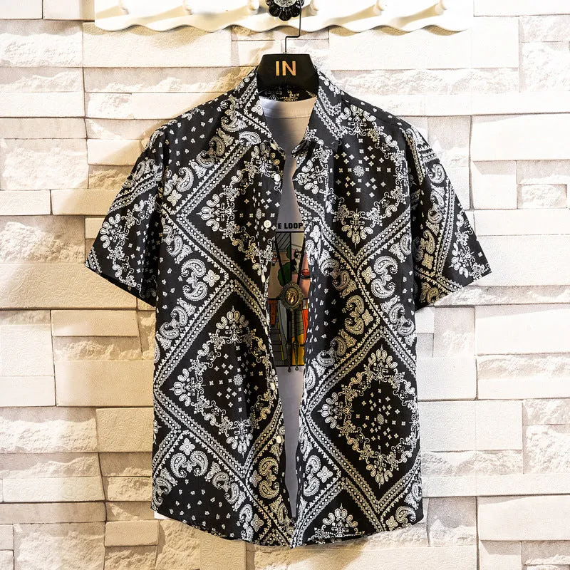 Men Fashion Casual Floral Shirt - Vibrant Style for Every Occasion