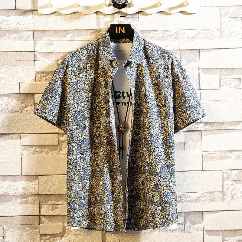 Men Fashion Casual Floral Shirt - Vibrant Style for Every Occasion
