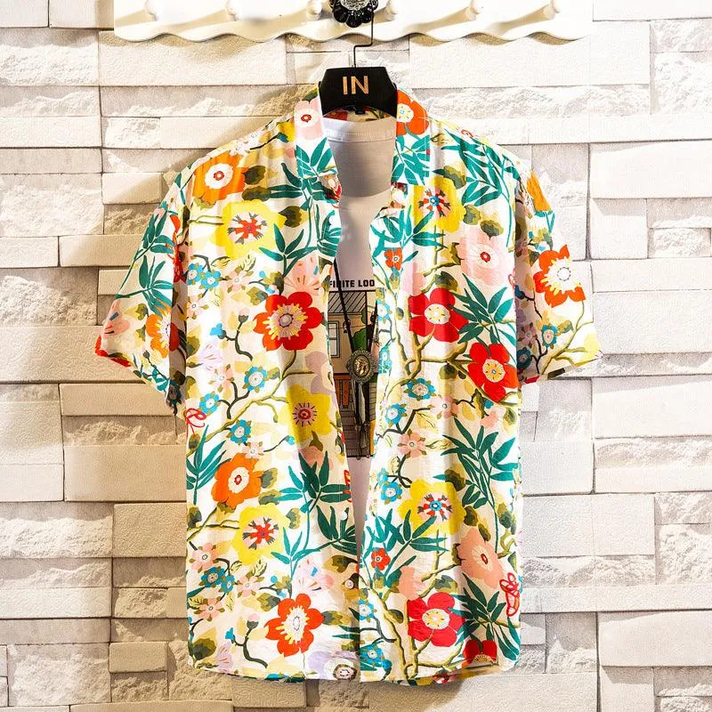 Men Fashion Casual Floral Shirt - Vibrant Style for Every Occasion