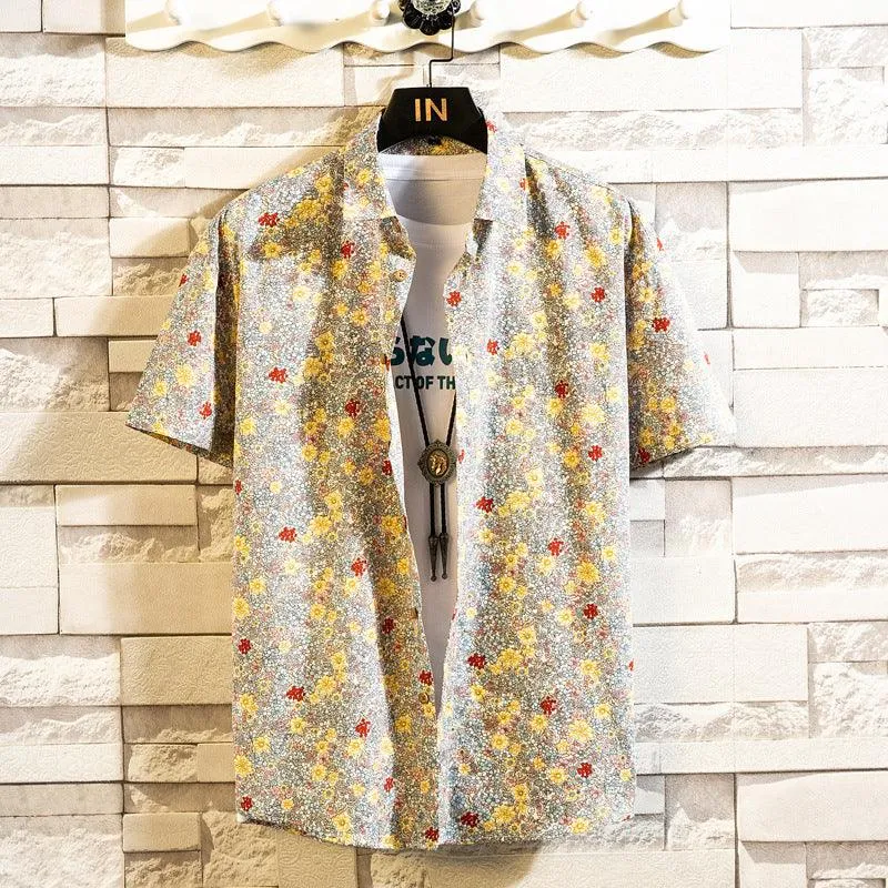 Men Fashion Casual Floral Shirt - Vibrant Style for Every Occasion