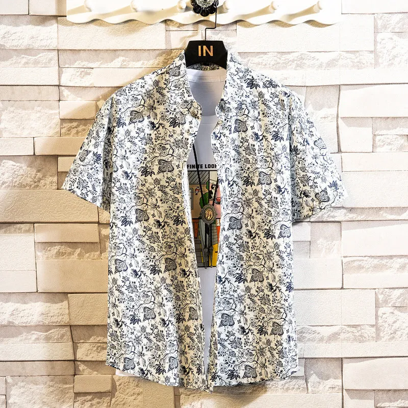Men Fashion Casual Floral Shirt - Vibrant Style for Every Occasion