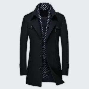 Men's Chic Insulated Winter Coat | Stylish Wool Blend Design