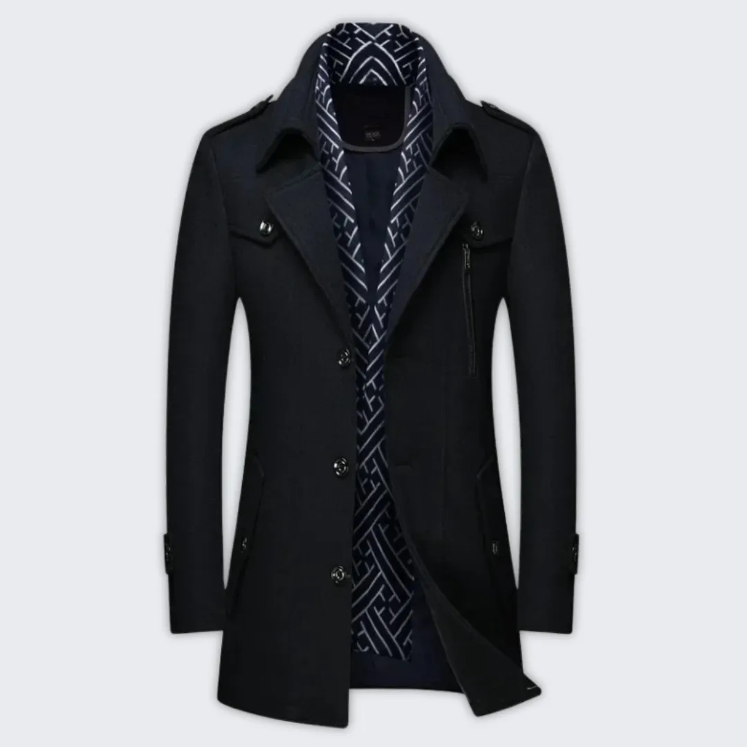 Men's Chic Insulated Winter Coat | Stylish Wool Blend Design