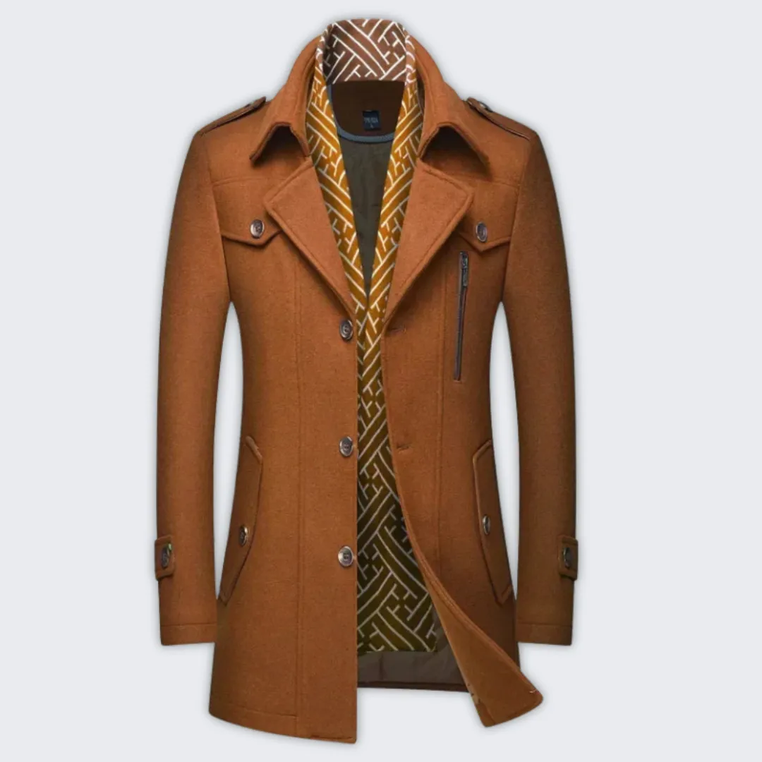 Men's Chic Insulated Winter Coat | Stylish Wool Blend Design