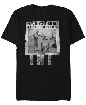 Missing droids crew Fifth Sun Men's Short Sleeve T-Shirt, Black