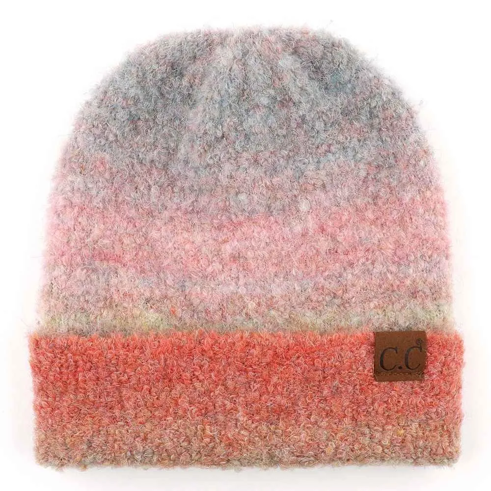 Multi Color Slouchy Mohair Beanie