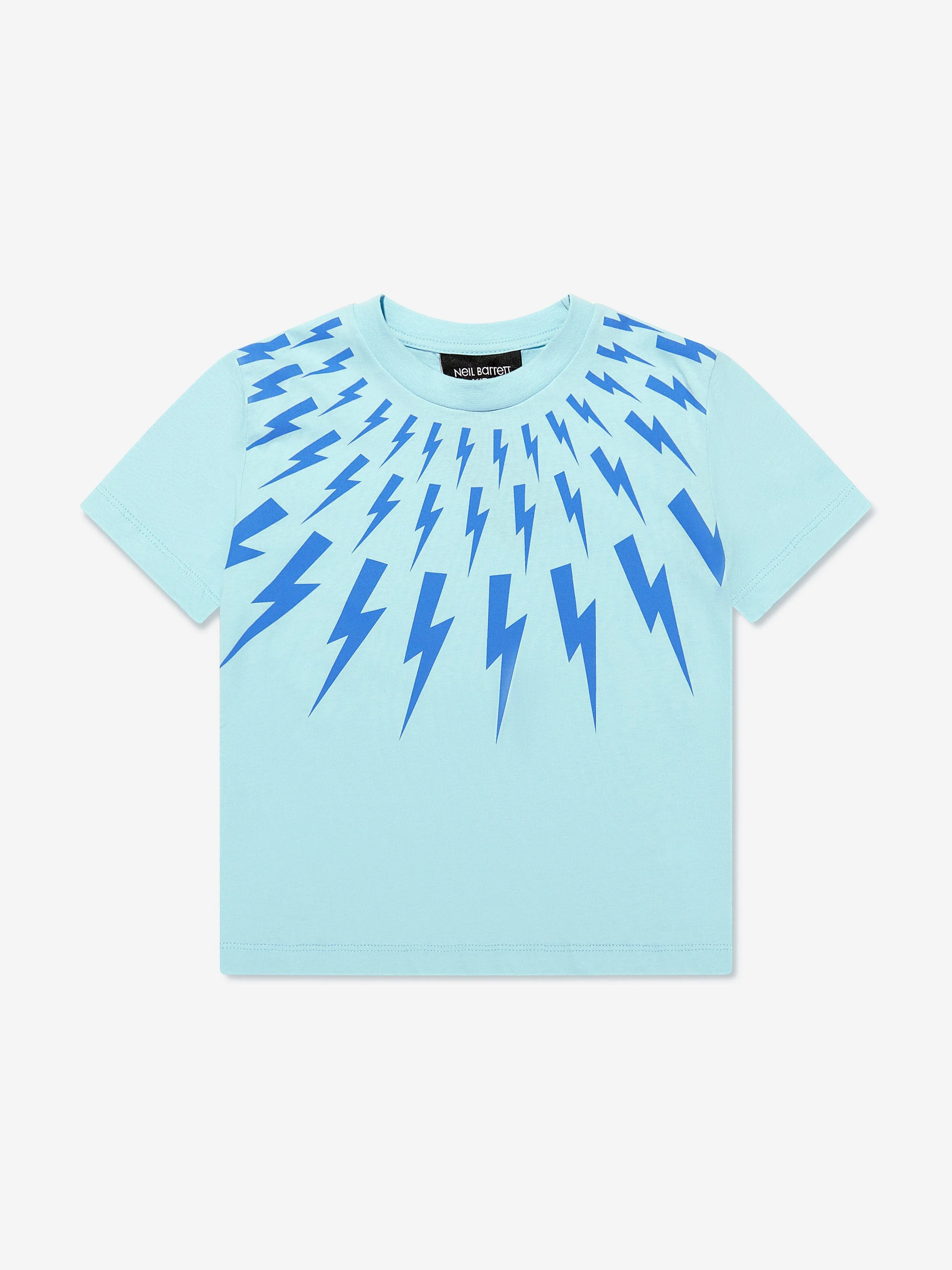 Neil Barrett Boys Thunderbolt T-Shirt in Aquamarine