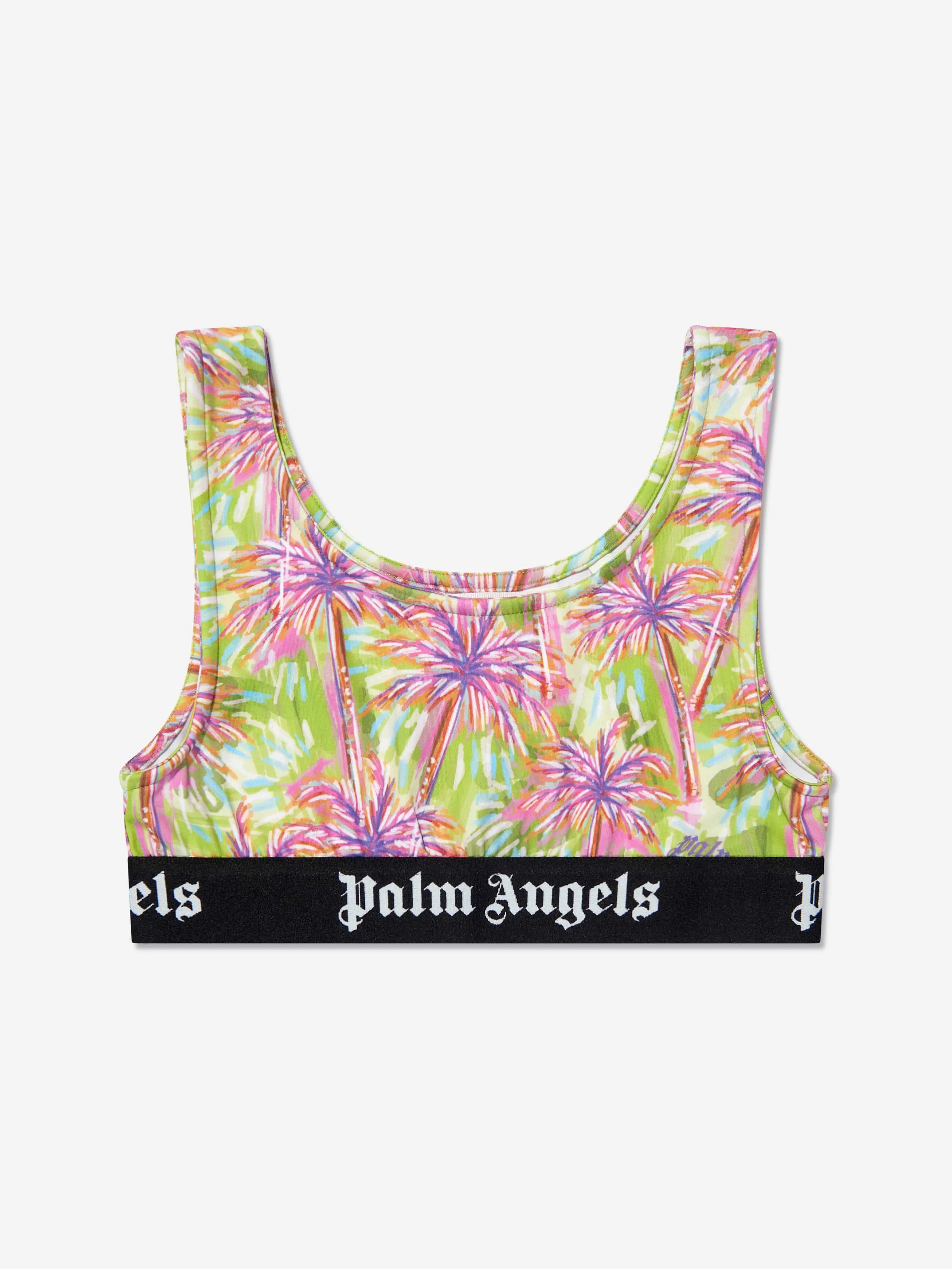Palm Angels Girls AOP PA Palms Sports Top in Multicolour