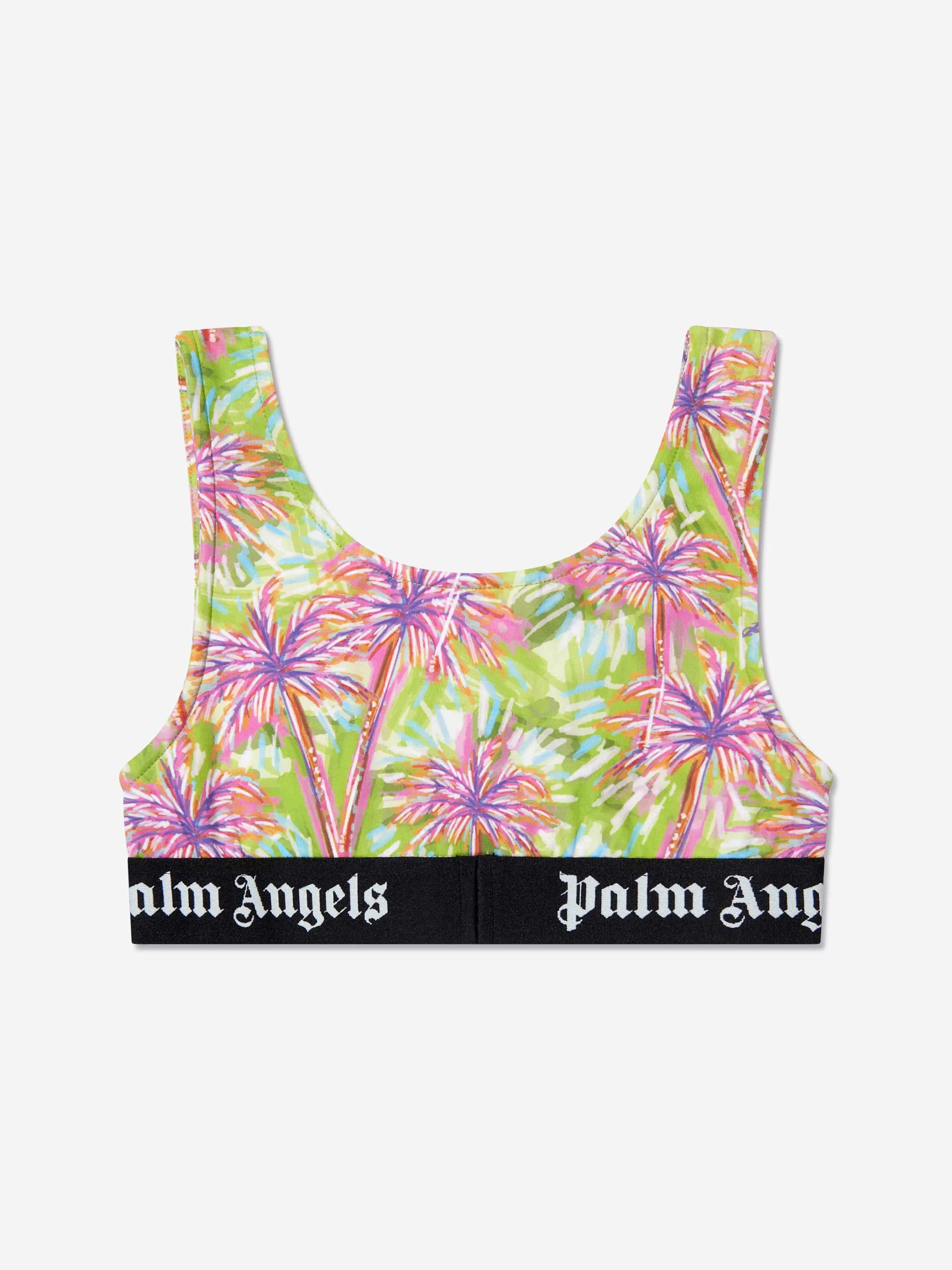 Palm Angels Girls AOP PA Palms Sports Top in Multicolour