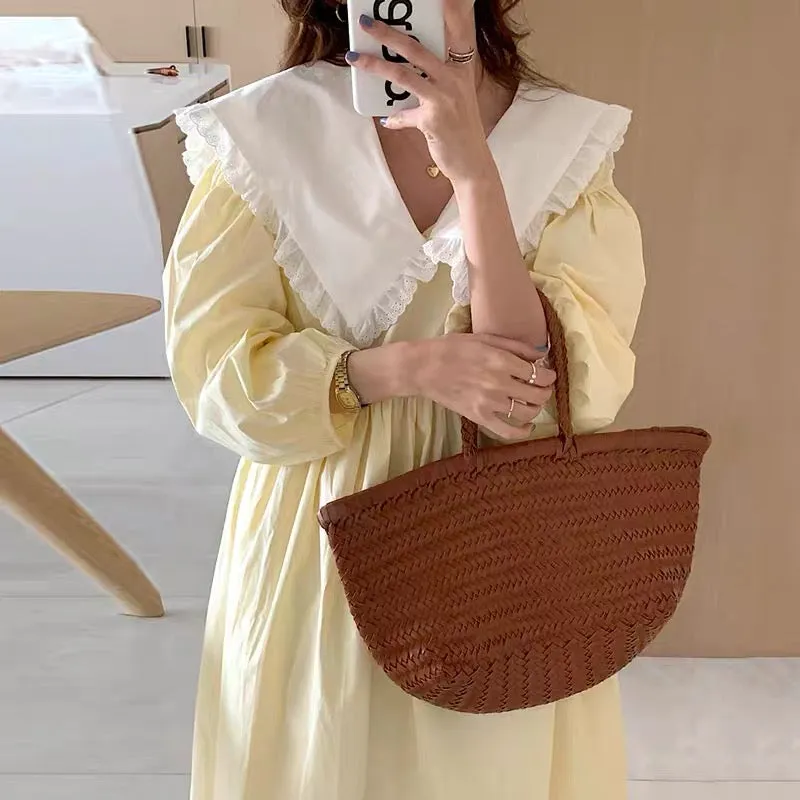 Pastel Babydoll Dress with Oversized Ruffle Collar