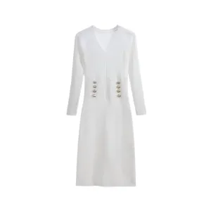 Pre Order:  Hollow Ice Silk Hip Wrapped Knitted Dress