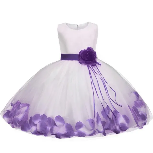 Purple Petals Flower Dress, Size 6M-24M