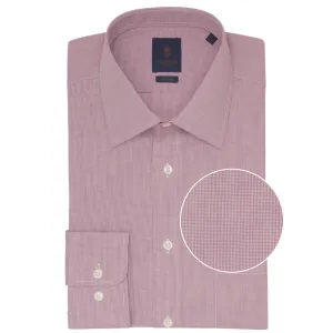 Red Micro Gingham Tailored Fit Shirt
