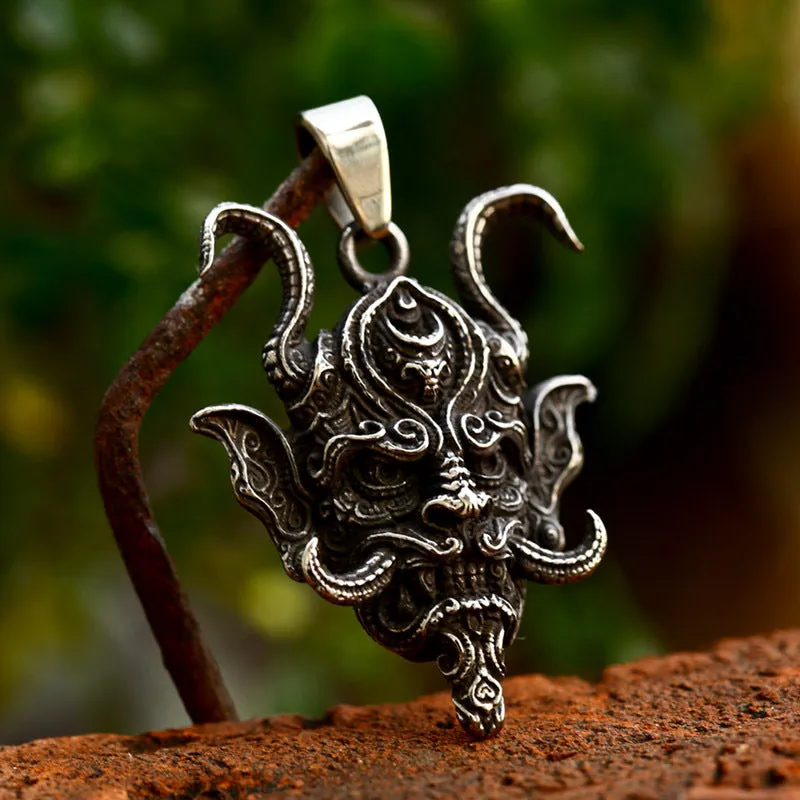 Retro Punk Hip Hop Ghost Pendant in Titanium Steel for Men - Wholesale Stainless Steel Accessories