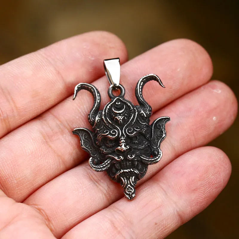 Retro Punk Hip Hop Ghost Pendant in Titanium Steel for Men - Wholesale Stainless Steel Accessories
