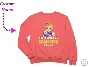 Snowball Personalized Christmas Sweatshirt Gift for Toddler Boys